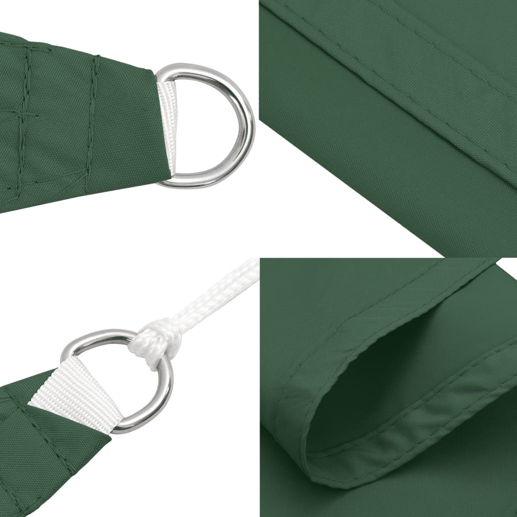 Voile de parasol tissu oxford carré 3,6x3,6 m vert foncé