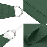 Voile de parasol tissu oxford carré 3,6x3,6 m vert foncé