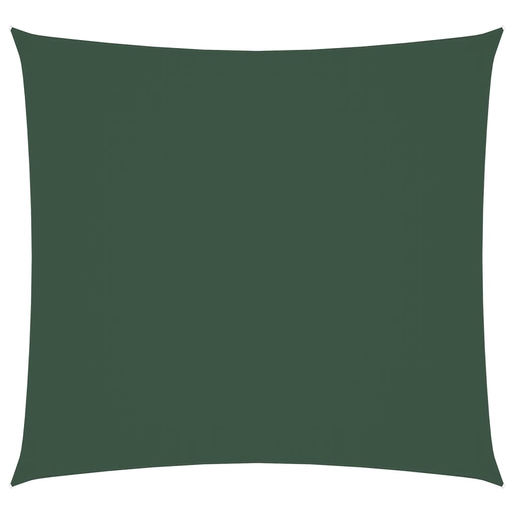 Voile de parasol tissu oxford carré 6x6 m vert foncé