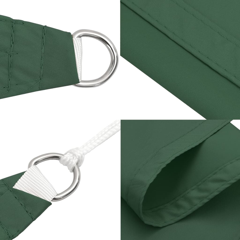 Voile de parasol tissu oxford carré 6x6 m vert foncé