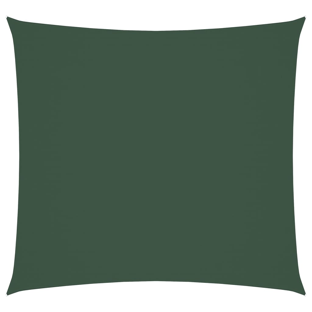 Voile de parasol tissu oxford carré 7x7 m vert foncé