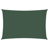 Voile de parasol tissu oxford rectangulaire 2x4 m vert foncé