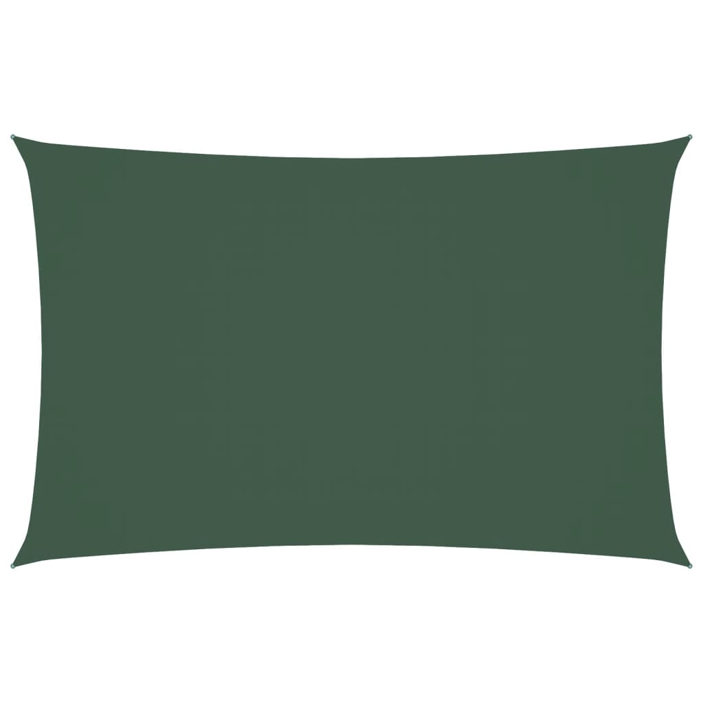 Voile de parasol tissu oxford rectangulaire 2x5 m vert foncé