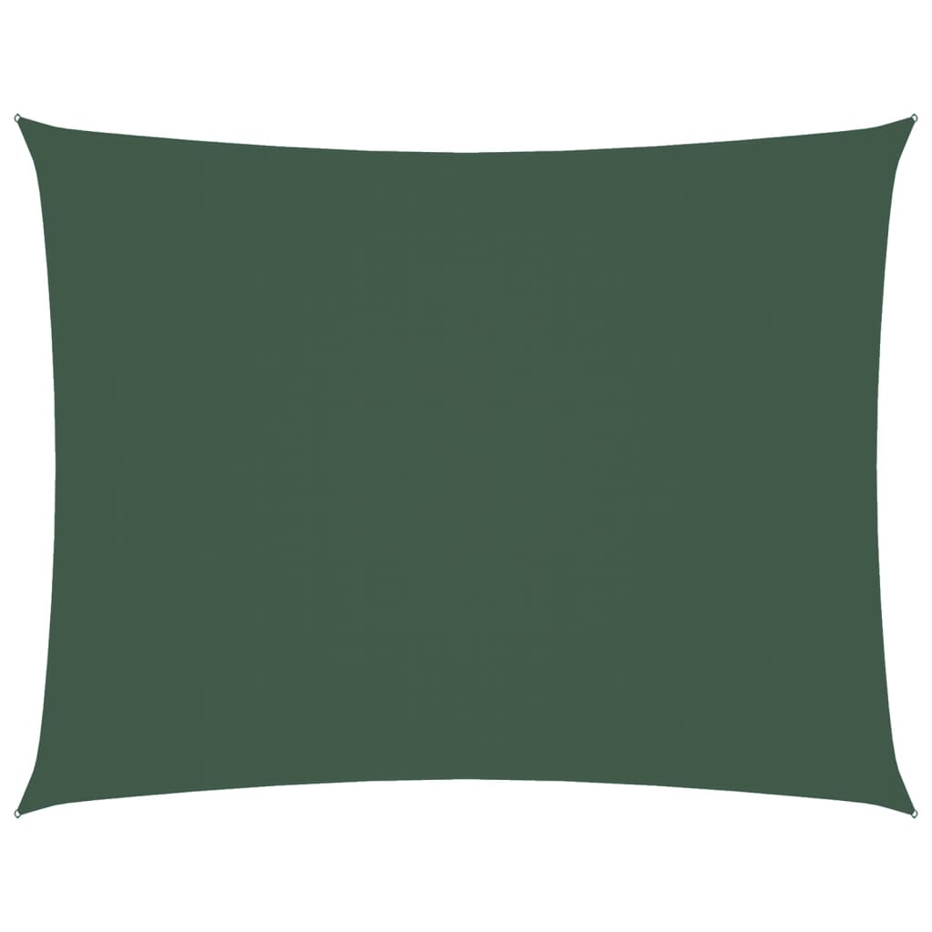 Voile de parasol tissu oxford rectangulaire 2,5x4 m vert foncé