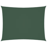 Voile de parasol tissu oxford rectangulaire 2,5x4 m vert foncé