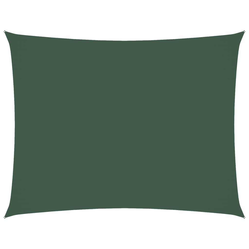 Voile de parasol tissu oxford rectangulaire 3x4 m vert foncé