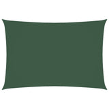 Voile de parasol tissu oxford rectangulaire 3x5 m vert foncé