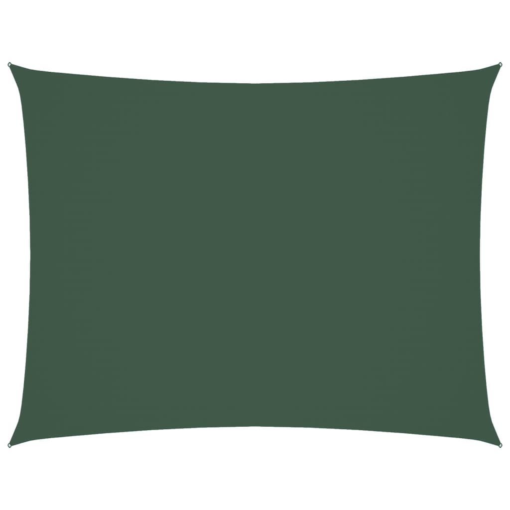 Voile de parasol tissu oxford rectangulaire 3,5x4,5m vert foncé