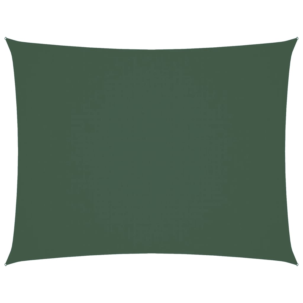 Voile de parasol tissu oxford rectangulaire 4x6 m vert foncé