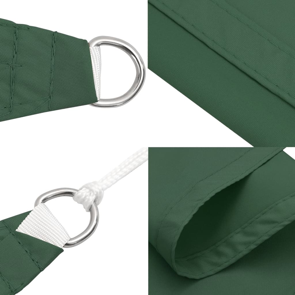 Voile de parasol tissu oxford rectangulaire 4x6 m vert foncé