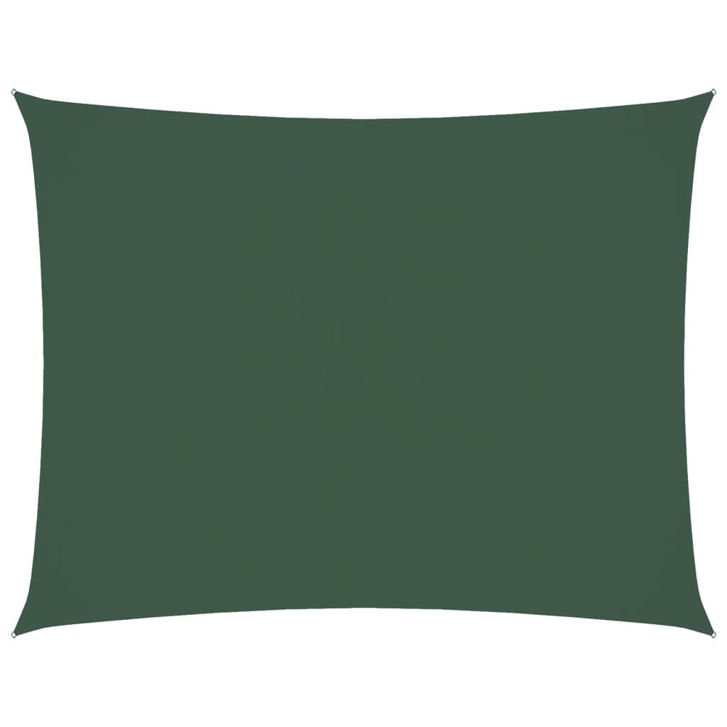 Voile de parasol tissu oxford rectangulaire 5x6 m vert foncé