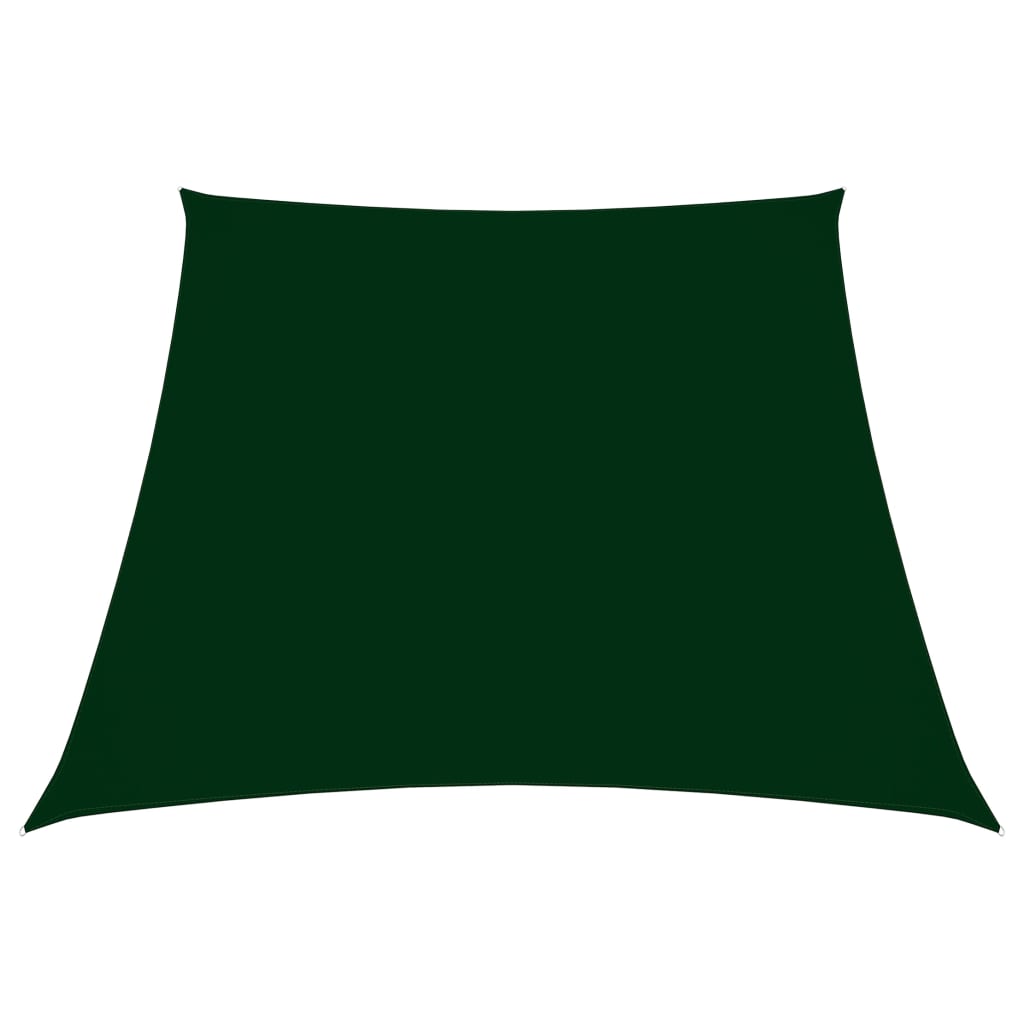 Voile de parasol Tissu Oxford trapèze 3/5x4 m Vert foncé