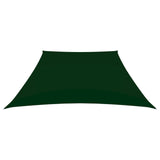 Voile de parasol Tissu Oxford trapèze 3/5x4 m Vert foncé