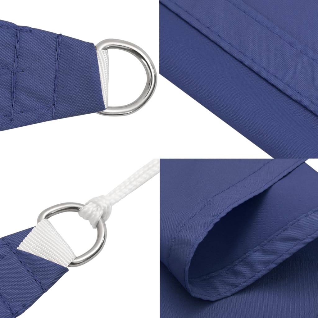 Voile de parasol tissu oxford triangulaire 4x4x4 m bleu