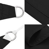 Voile de parasol tissu oxford carré 2,5x2,5 m noir