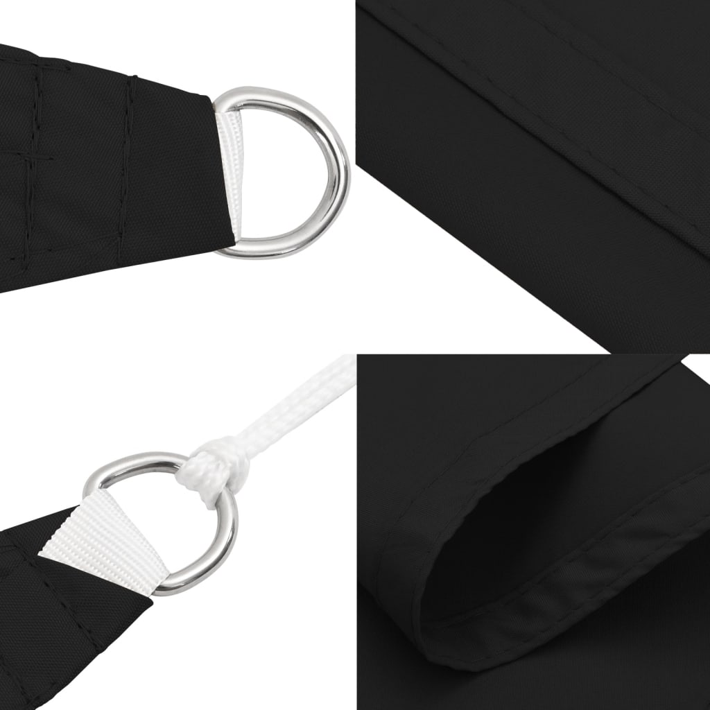 Voile de parasol Tissu Oxford carré 3,6x3,6 m Noir