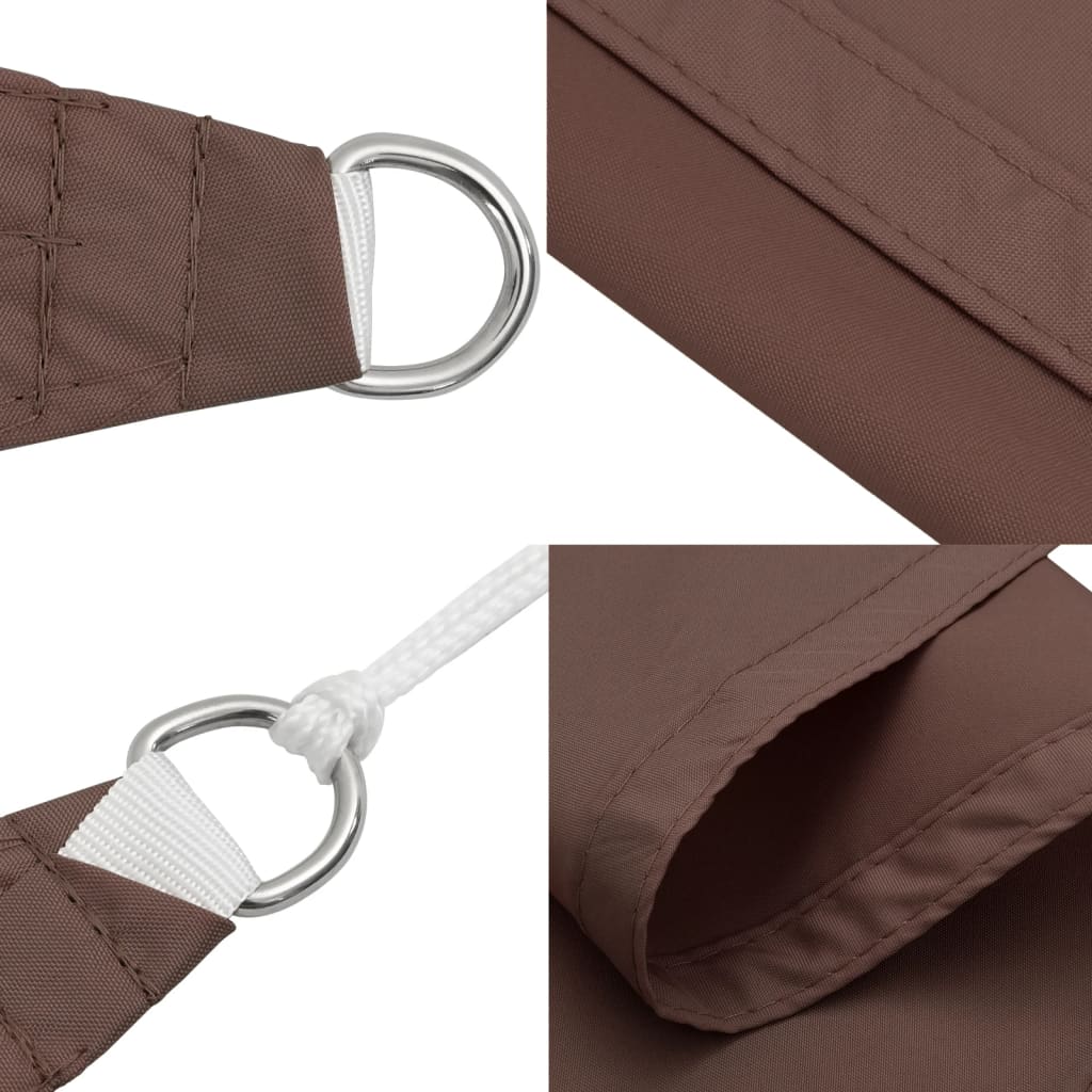 Voile de parasol tissu oxford carré 4x4 m marron