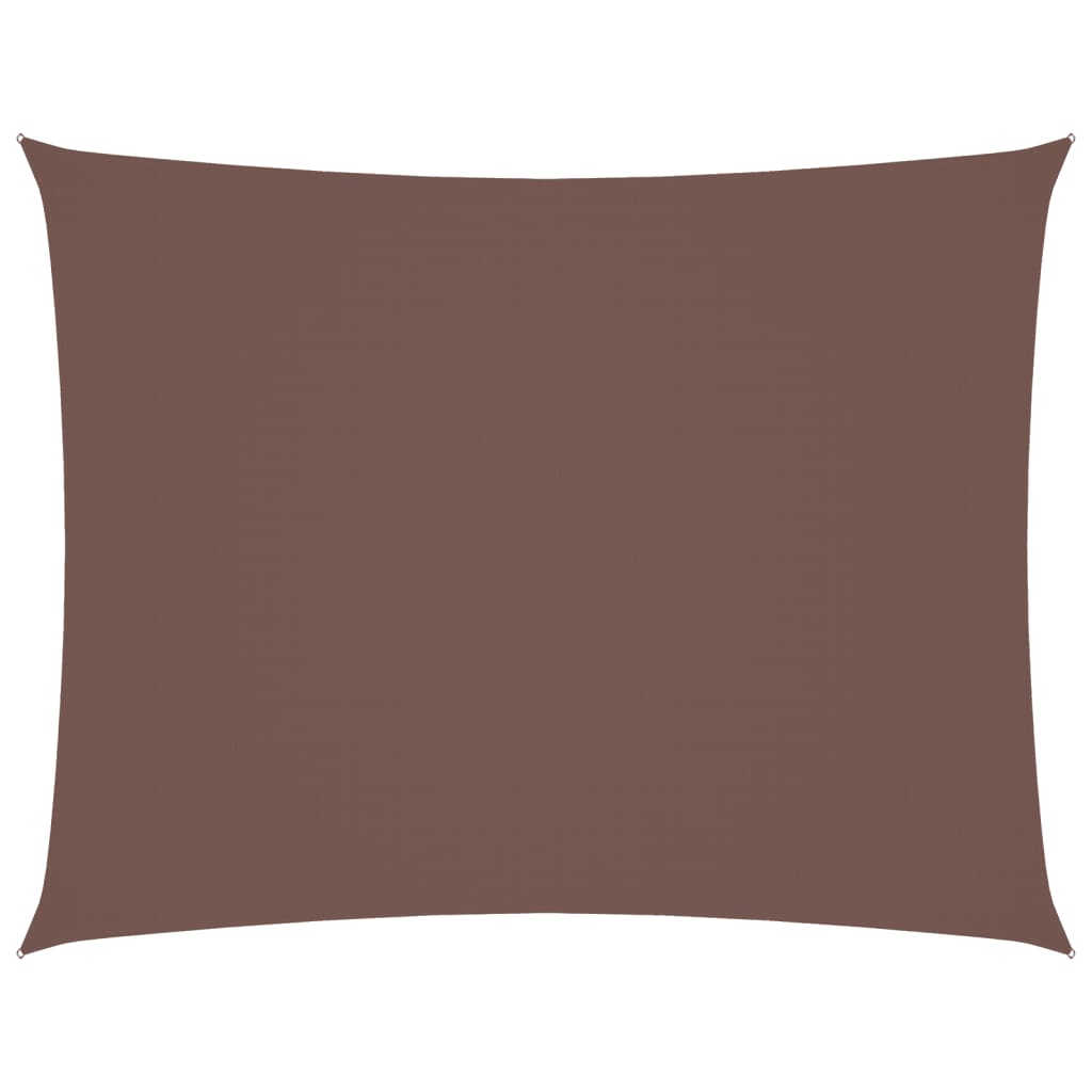 Voile de parasol tissu oxford rectangulaire 3x4 m marron