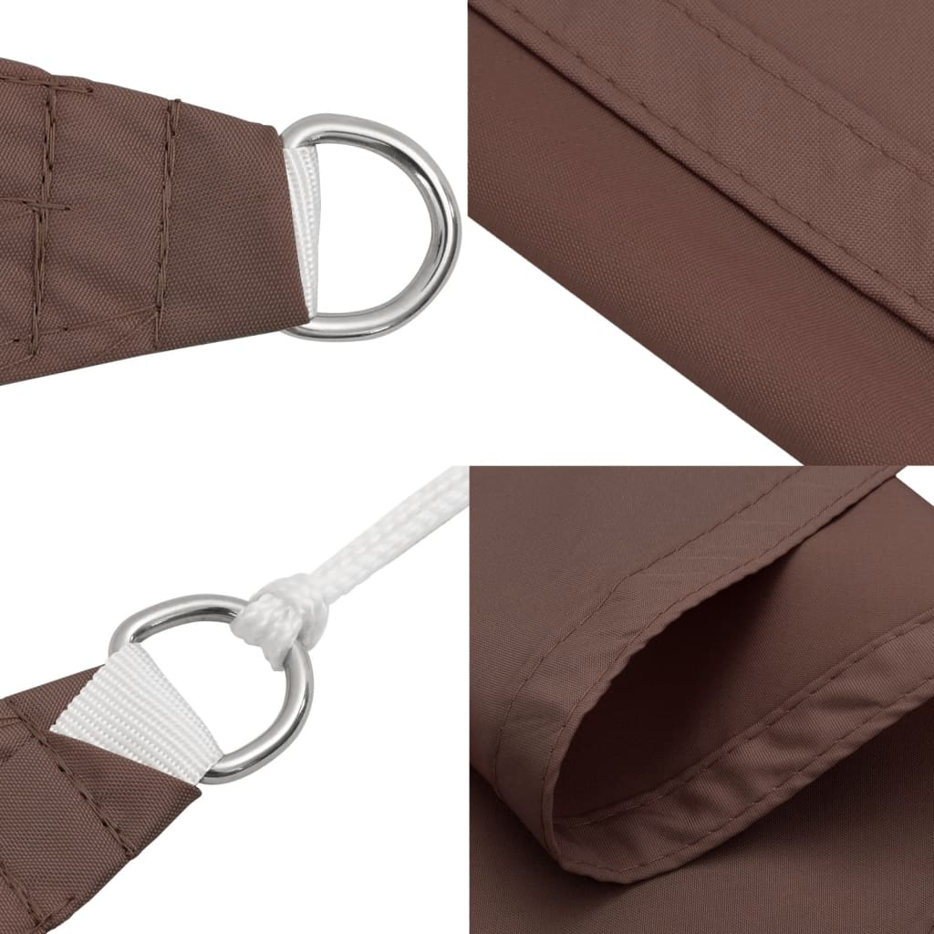 Voile de parasol tissu oxford rectangulaire 3x4 m marron