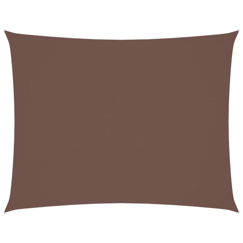 Voile de parasol tissu oxford rectangulaire 4x5 m marron