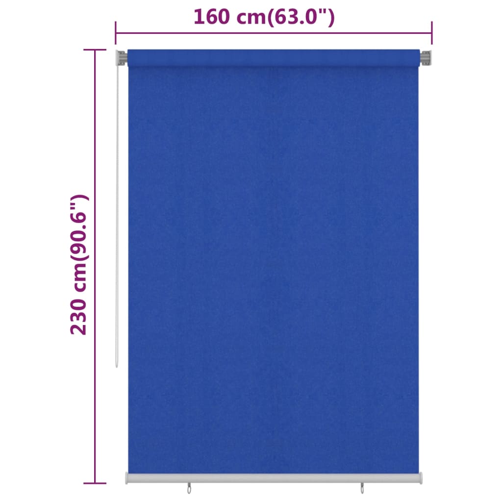 Außenrollo 160x230 cm Blaues HDPE