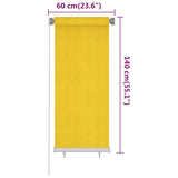 Außenrollo 60x140 cm Gelbes HDPE