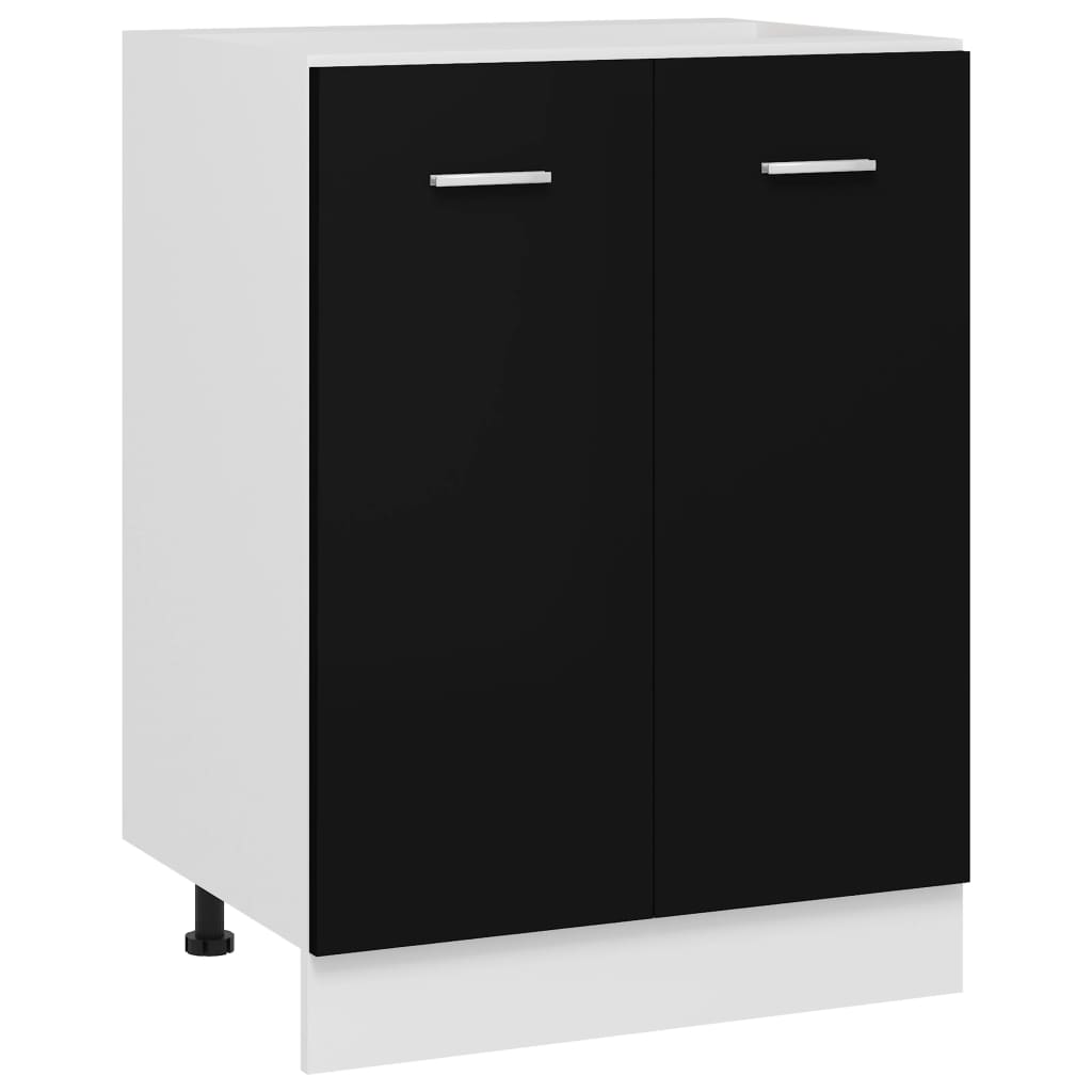 Armoire de plancher Noir 60x46x81,5 cm Bois d'ingénierie