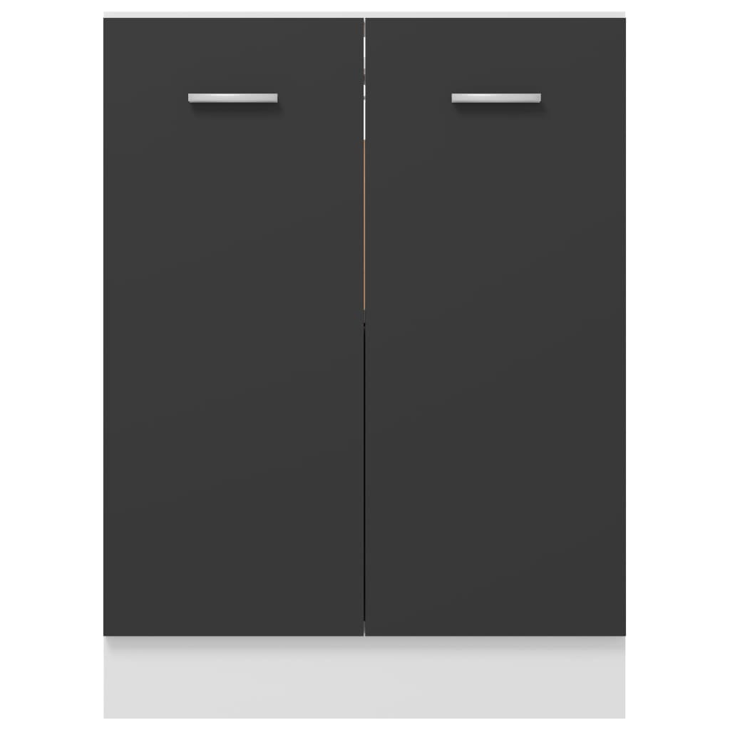 Armoire de plancher Gris 60x46x81,5 cm Bois d’ingénierie