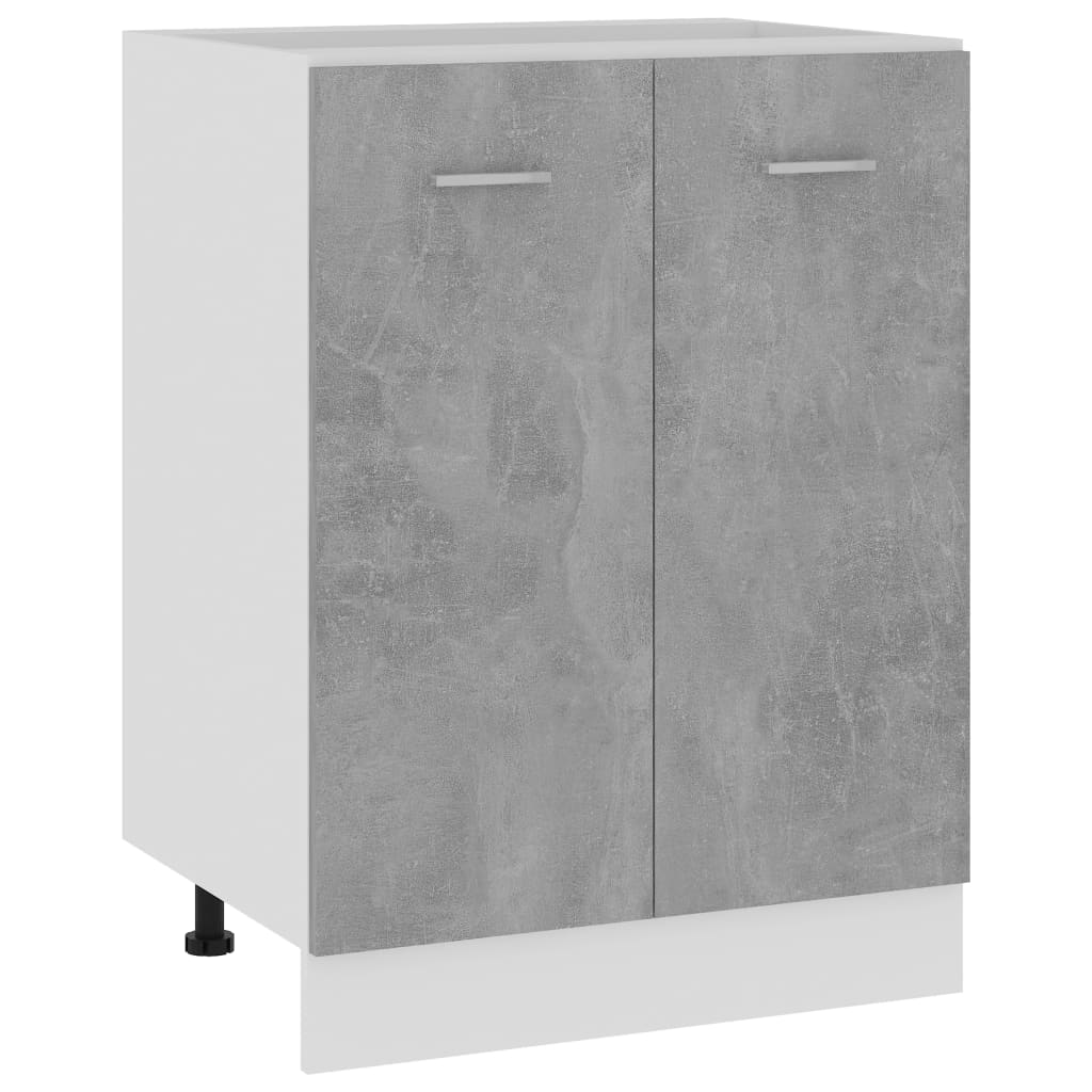 Armoire de plancher Gris béton 60x46x81,5 cm Bois d’ingénierie