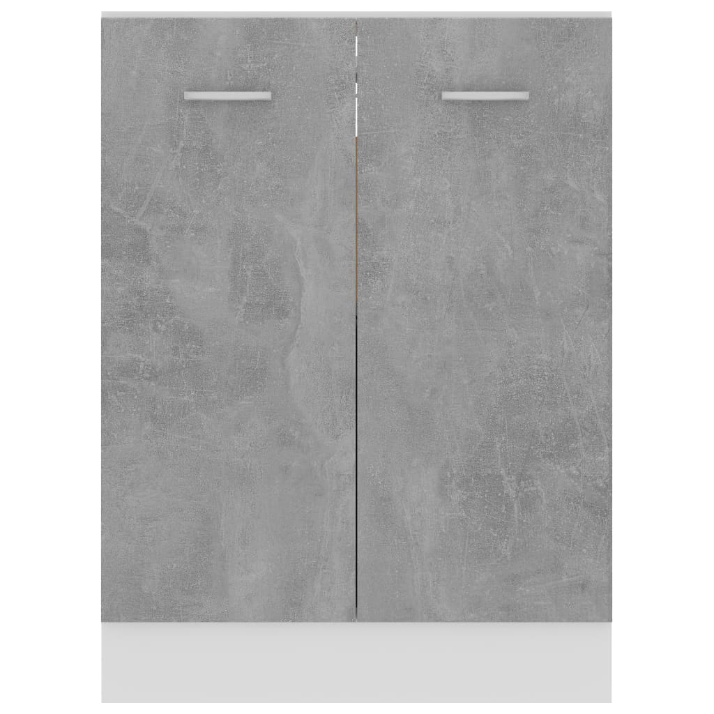 Armoire de plancher Gris béton 60x46x81,5 cm Bois d’ingénierie