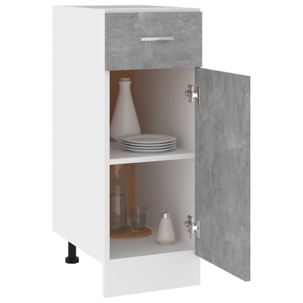 Armoire de plancher à tiroir Gris béton 30x46x81,5 cm Aggloméré