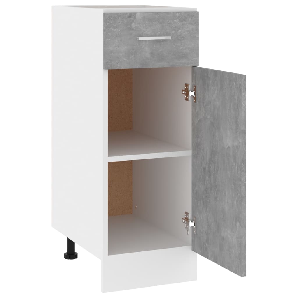 Armoire de plancher à tiroir Gris béton 30x46x81,5 cm Aggloméré