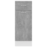 Armoire de plancher à tiroir Gris béton 30x46x81,5 cm Aggloméré