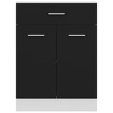 Armoire de plancher à tiroir Noir 60x46x81,5 cm Bois ingénierie