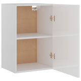 Armoire suspendue Blanc brillant 39,5x31x60cm Bois d'ingénierie