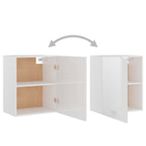 Armoire suspendue Blanc brillant 50x31x60 cm Bois d'ingénierie