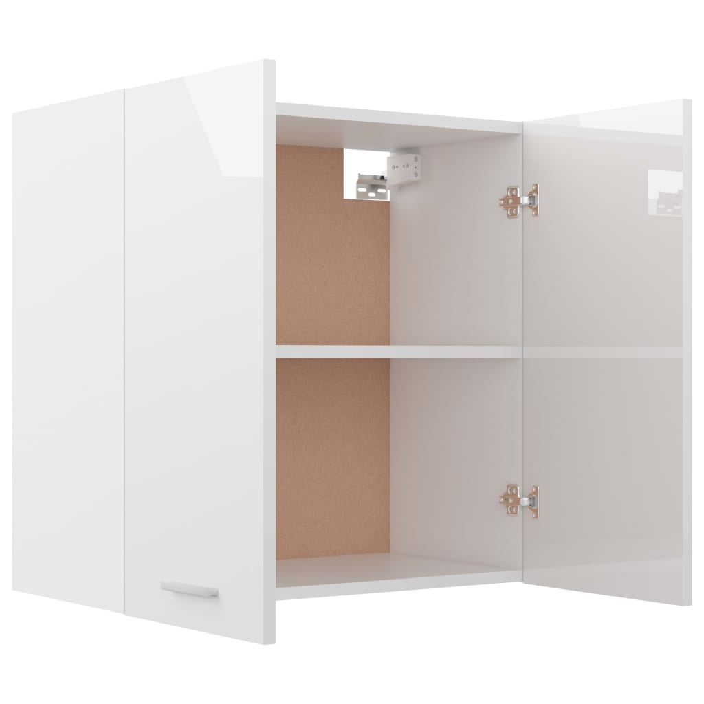 Armoire suspendue Blanc brillant 60x31x60 cm Bois d’ingénierie