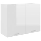 Armoire suspendue Blanc brillant 80x31x60 cm Bois d’ingénierie