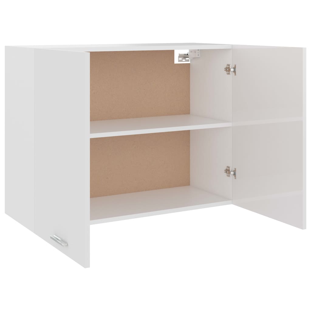 Armoire suspendue Blanc brillant 80x31x60 cm Bois d’ingénierie