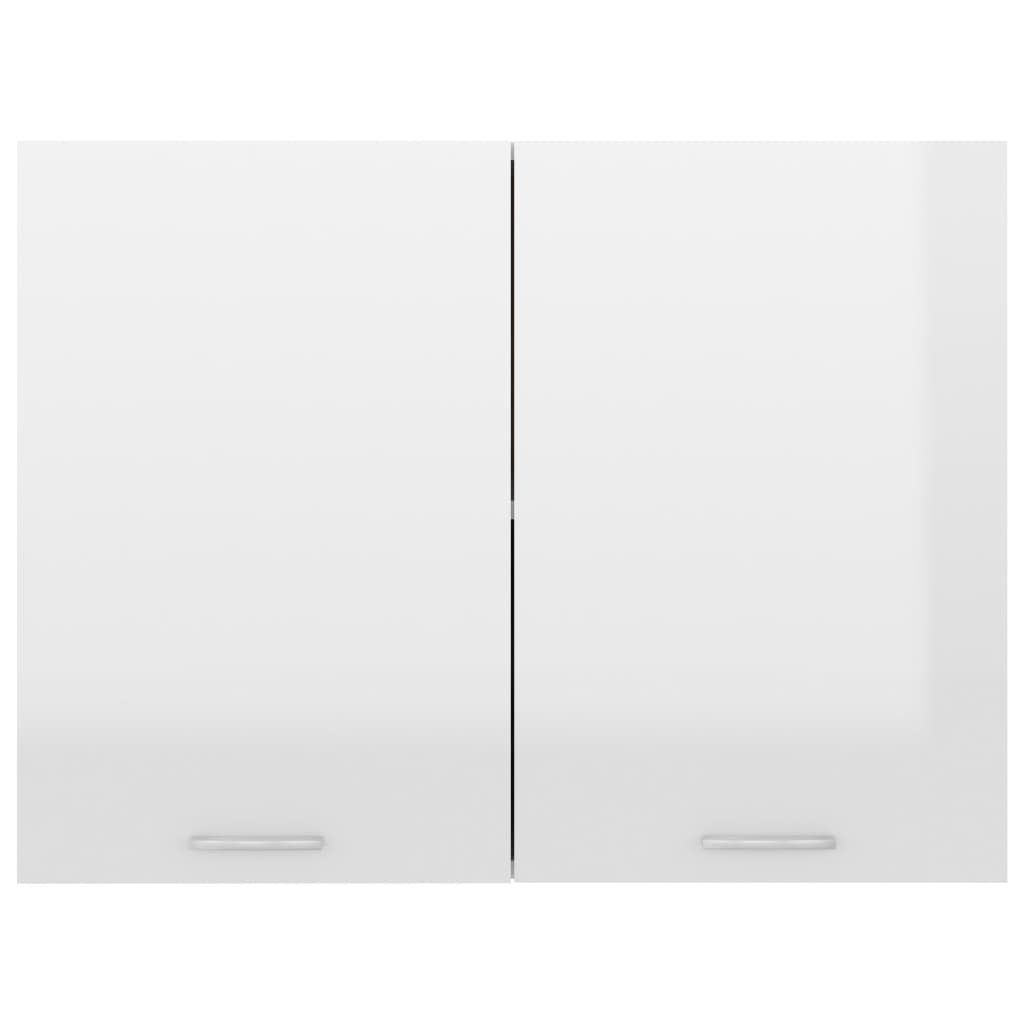 Armoire suspendue Blanc brillant 80x31x60 cm Bois d’ingénierie