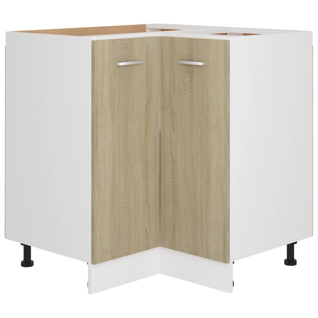 Armoire de plancher d'angle chêne sonoma 75,5x75,5x81,5 cm bois