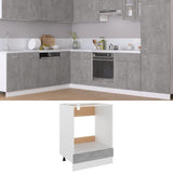 Concrete Grey Oven Cabinet 60x46x81.5 cm Engineered Wood