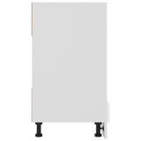 Oven cabinet Glossy white 60x46x81.5 cm Engineered wood