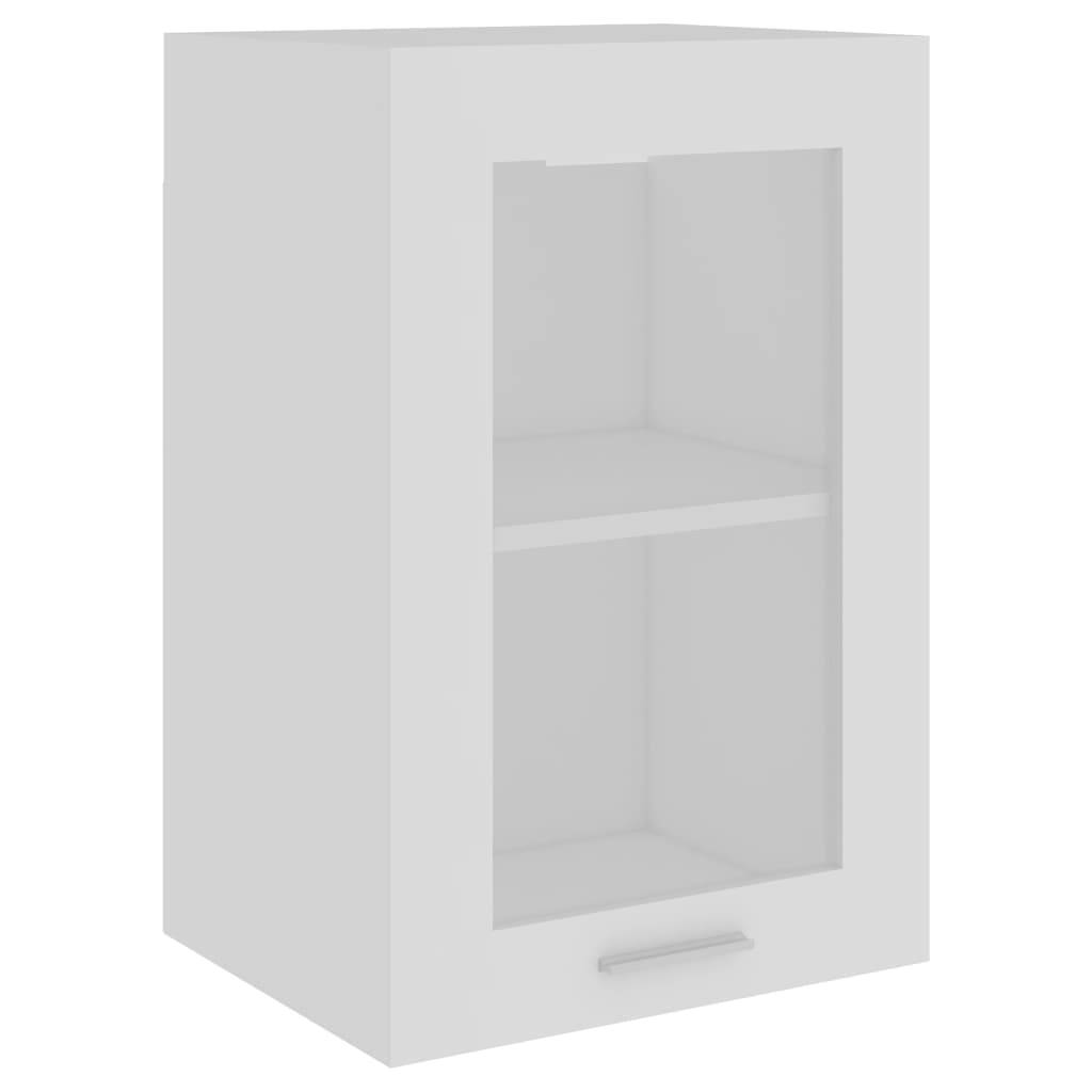 Armoire en verre suspendue Blanc 40x31x60 cm Bois d'ingénierie