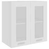 Armoire en verre suspendue Blanc 60x31x60 cm Bois ingénierie