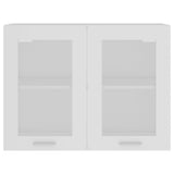 White hanging glass cabinet 80x31x60 cm Engineered wood