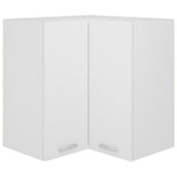 Armoire d'angle suspendue Blanc 57x57x60 cm Bois