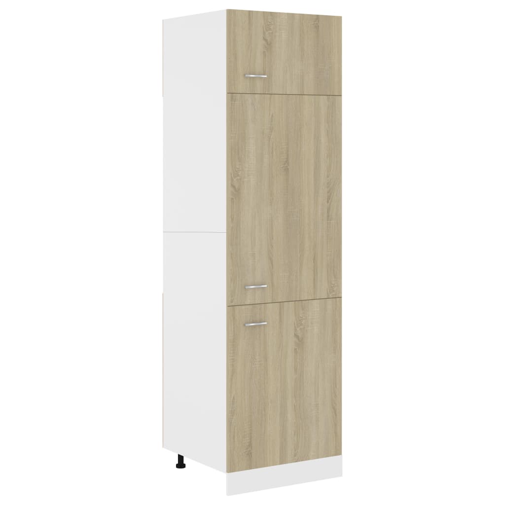 Armoire de réfrigérateur Chêne sonoma Bois d’ingénierie