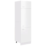 Armoire de réfrigérateur Blanc brillant Bois d’ingénierie