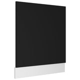 Panneau de lave-vaisselle Noir 59,5x3x67 cm Aggloméré